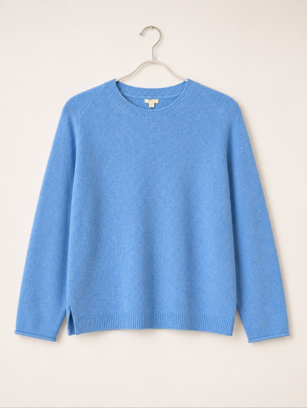 NWT J.Jill Blue Jasper Heather Textured Crewneck Sweater LT Large Tall